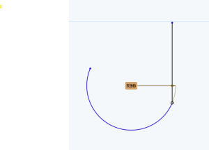 3 point arc w line