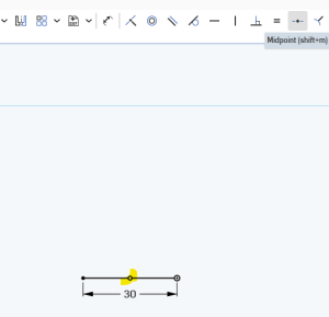 add point then use midpoint costraint
