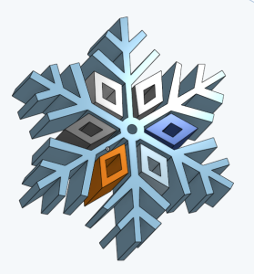 snowflake extruded